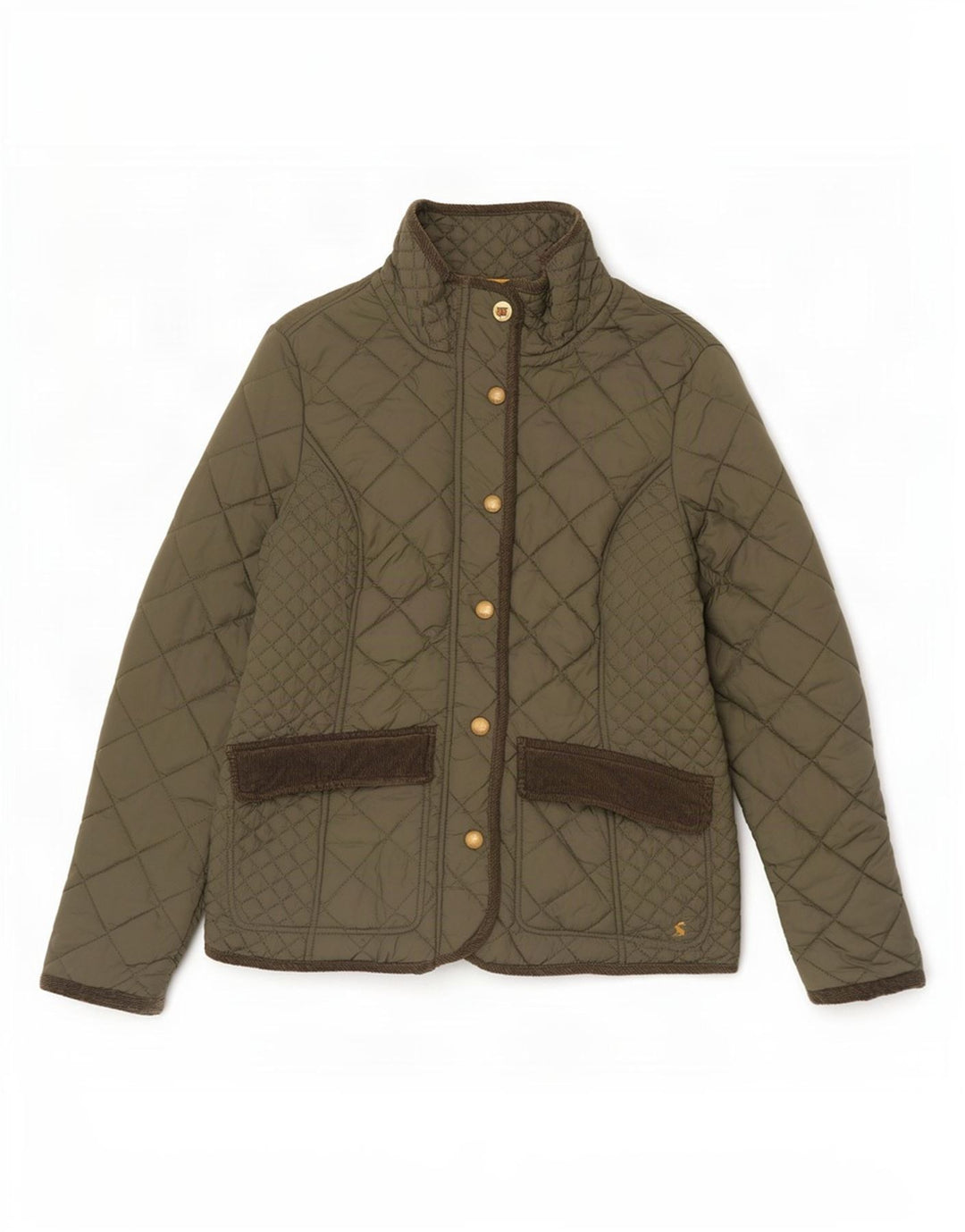 Chaqueta acolchada para mujer Joules UK 12 Algodón caqui mediano