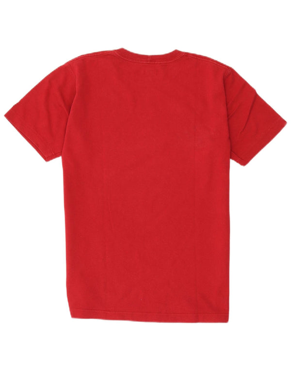 Carhartt Hombre Camiseta Gráfica Top Pequeño Algodón Rojo
