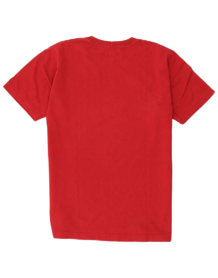 Carhartt Hombre Camiseta Gráfica Top Pequeño Algodón Rojo