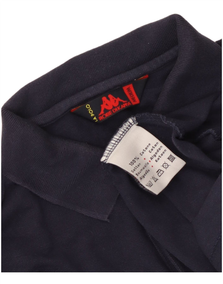 Polo Kappa Hombre Algodón Azul Marino Mediano