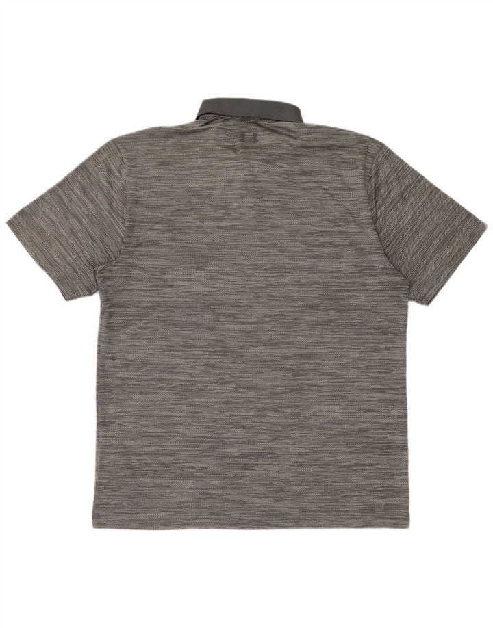 Under Armour Polo para hombre de poliéster moteado gris grande