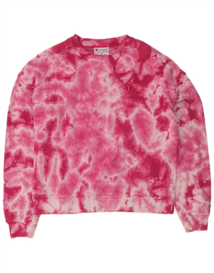 Champion Sudadera extragrande para mujer, talla 44, color rosa medio, teñido anudado