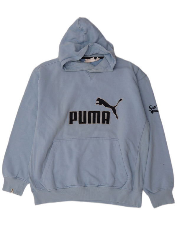Puma Sudadera con capucha gráfica para hombre XL Algodón azul