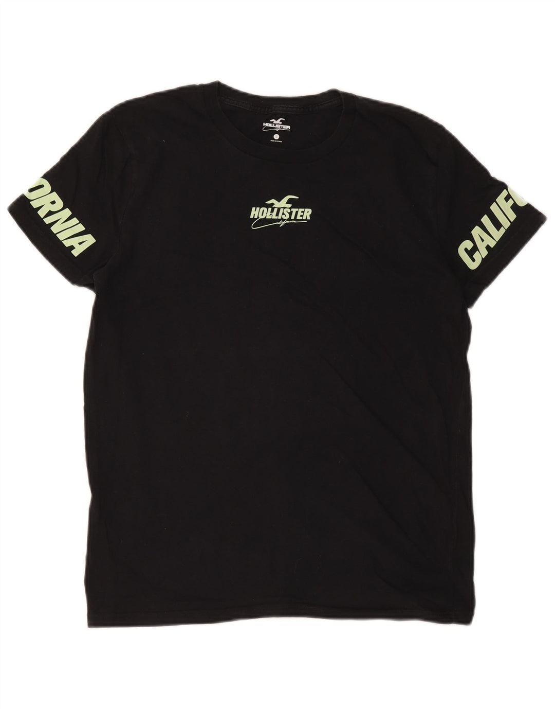 Hollister Hombre Camiseta Gráfica Top Small Negro