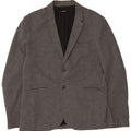Vintage hombres 2 botones Blazer chaqueta Reino Unido 38 algodón gris medio
