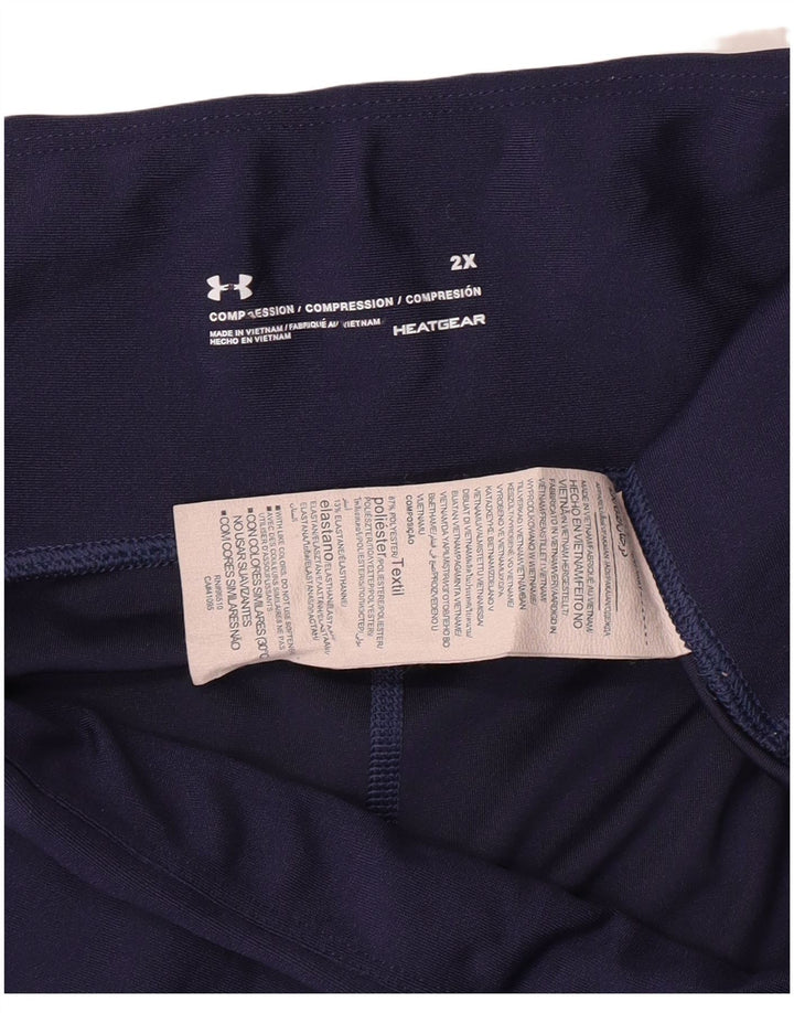 Under Armour Leggings Capri de compresión para Mujer UK 20 2XL Azul Marino Deportes