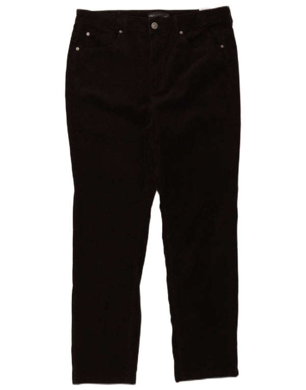Marks & Spencer Pantalones rectos de pana para mujer UK 44 Large W32 L27 Marrón