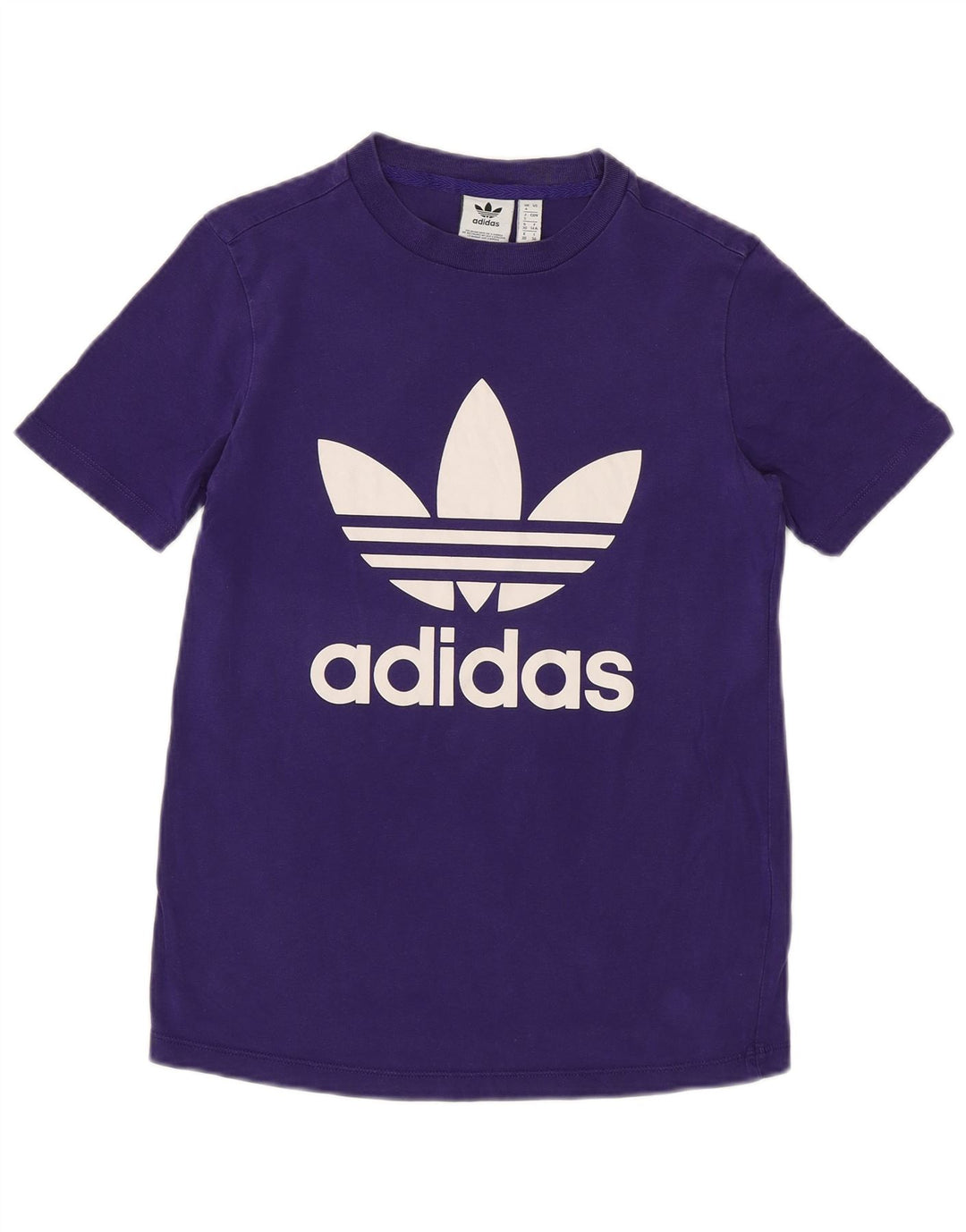 ADIDAS Camiseta gráfica para mujer Top UK 4 XS Algodón morado