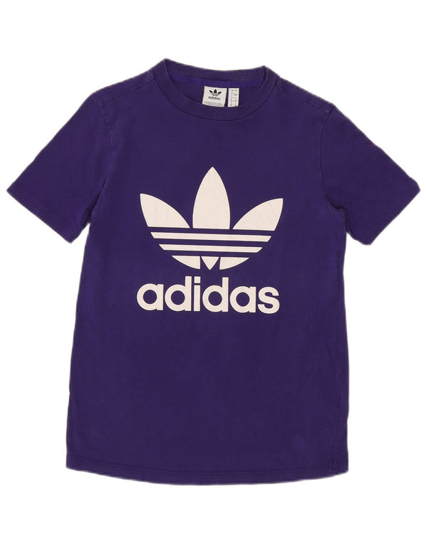 ADIDAS Camiseta gráfica para mujer Top UK 4 XS Algodón morado