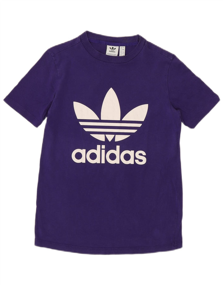ADIDAS Camiseta gráfica para mujer Top UK 4 XS Algodón morado