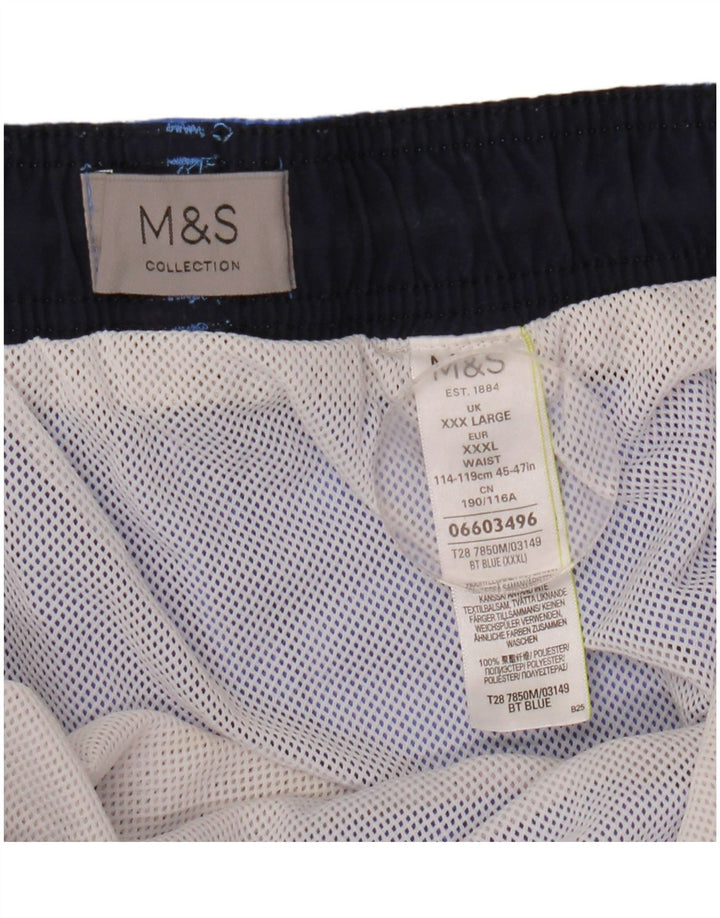 Marks & Spencer Bañador Hombre 3XL Poliéster Azul