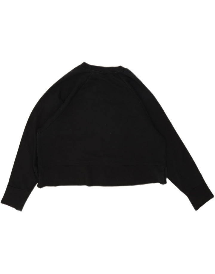Nike Dri Fit Crop Sudadera extragrande para mujer, talla 40, color negro