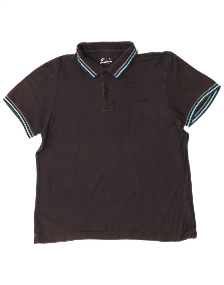 Lotto Polo Hombre Algodón Negro Mediano