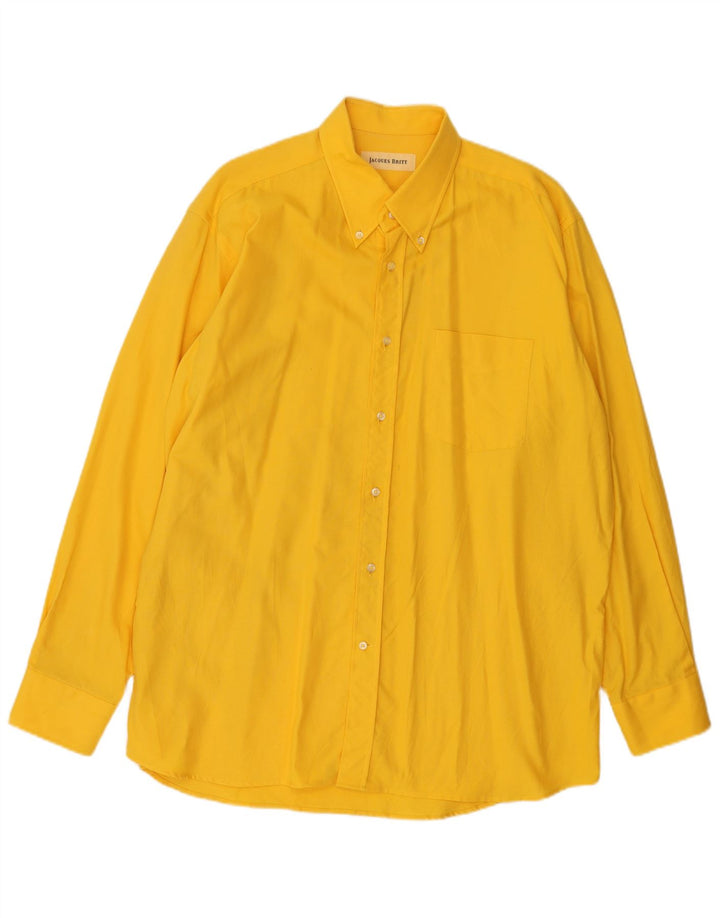 Camisa Jacque Britt Hombre Talla 44 XL Algodón Amarillo