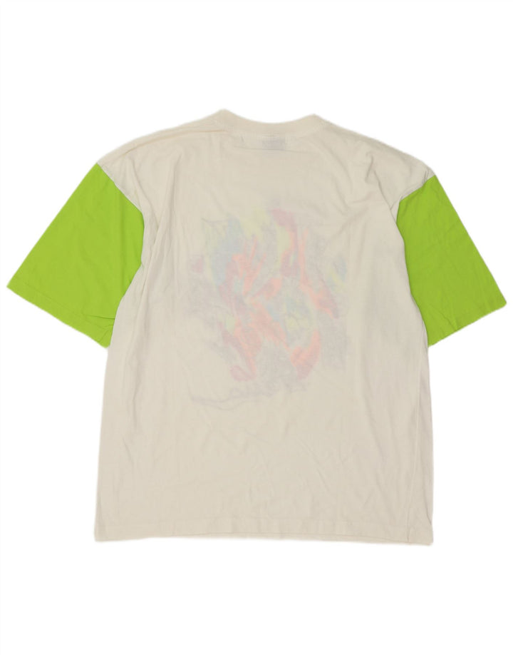 Arena - Camiseta gráfica para hombre, talla grande, algodón blanco