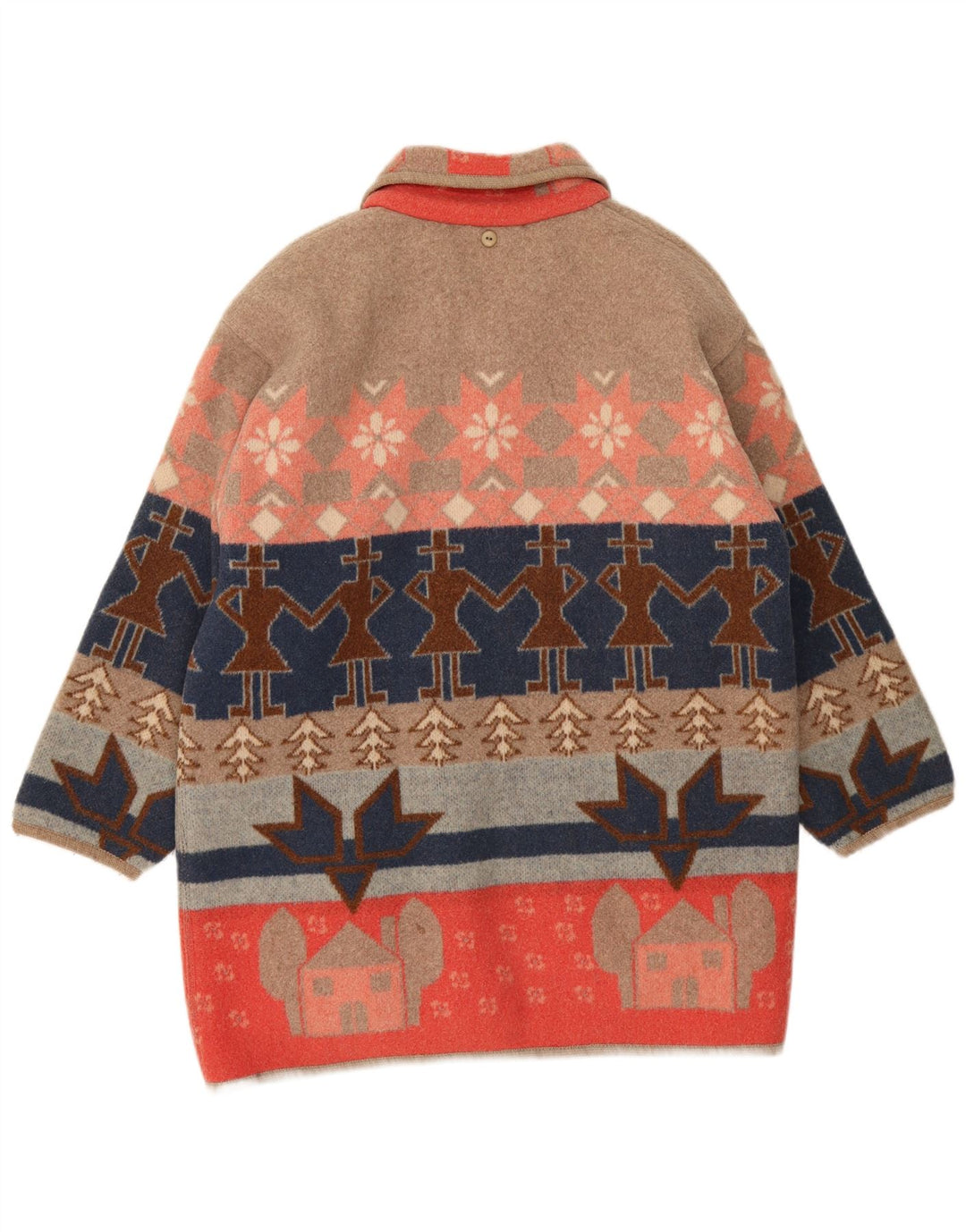 Amourelle Abrigo para mujer Reino Unido 44 Medio Multicolor Fair Isle Novedad