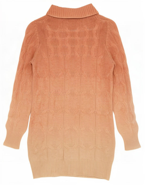 Blumelange Suéter tipo jersey con cuello vuelto para mujer UK 10 Small Pink Colourblock