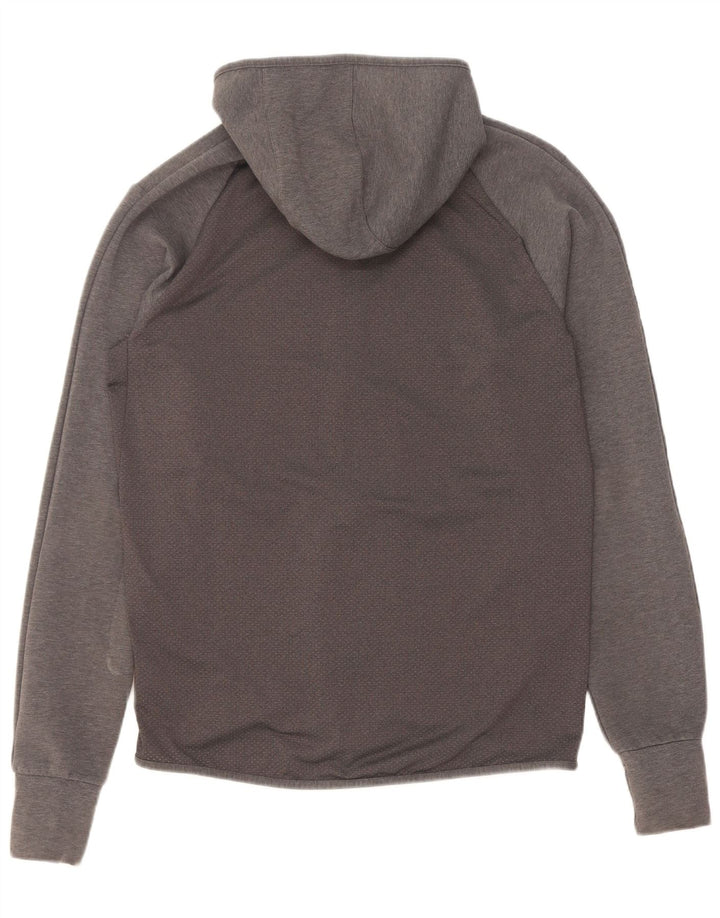 Adidas - Sudadera con capucha y cremallera para hombre, algodón gris medio
