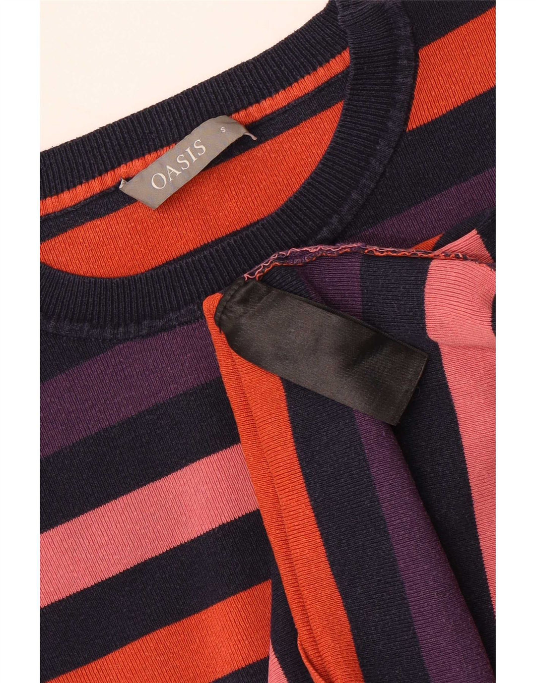 Oasis - Jersey de cuello redondo para mujer, talla 40, talla pequeña, multicolor, a rayas