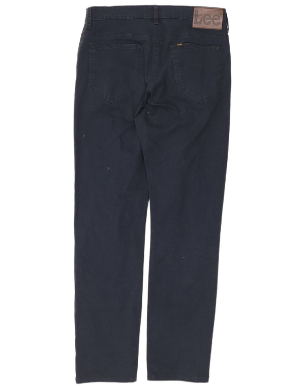 Pantalones Lee Mujer Rider Rectos Casuales W30 L30 Algodón Azul Marino