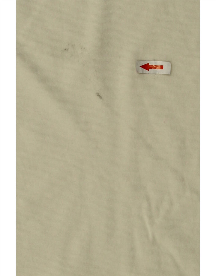 Vans Top gráfico de manga larga de algodón blanco roto pequeño para hombre