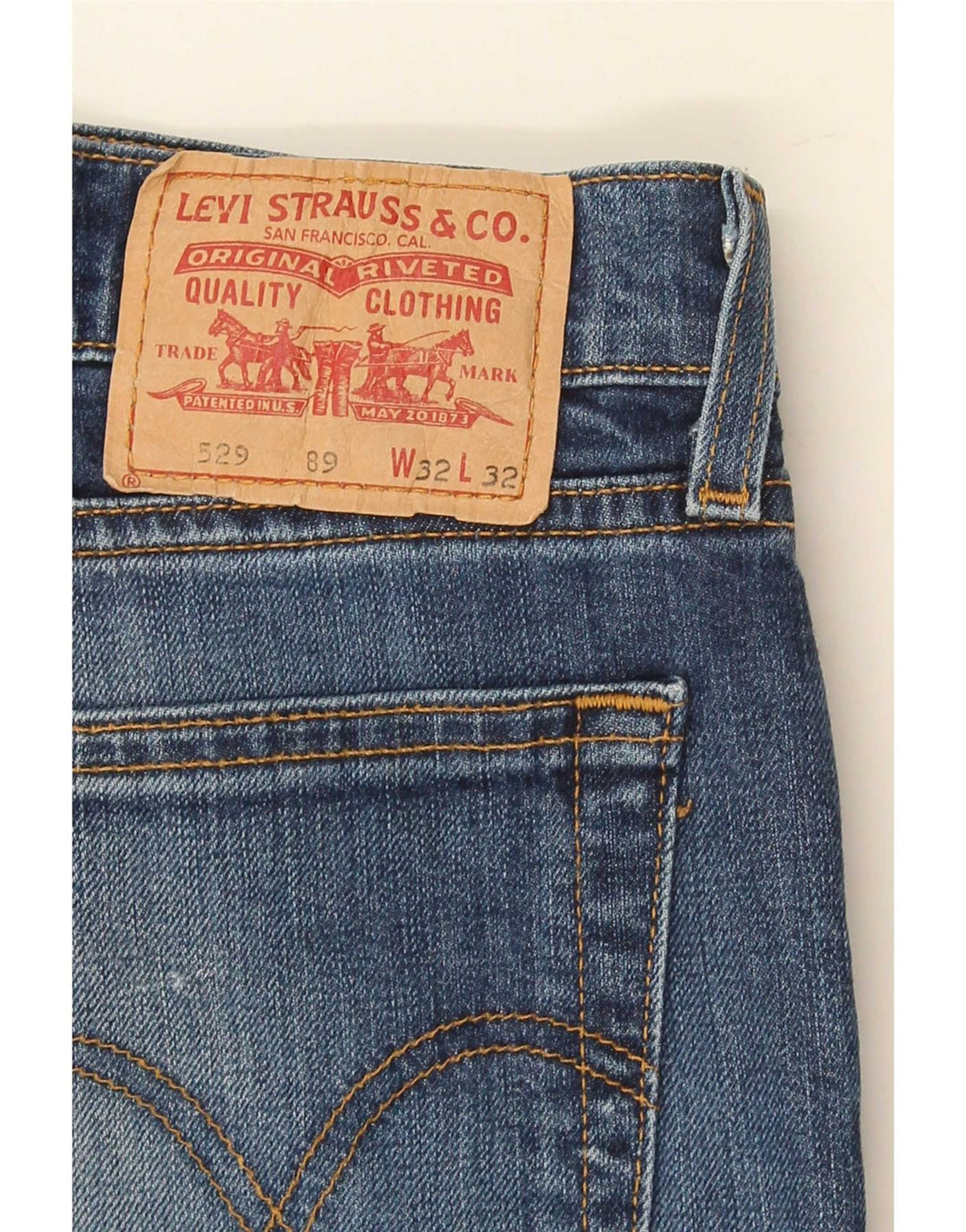 Levi's Hombre 529 Curvy Bootcut Jeans W32 L32 Algodón Azul