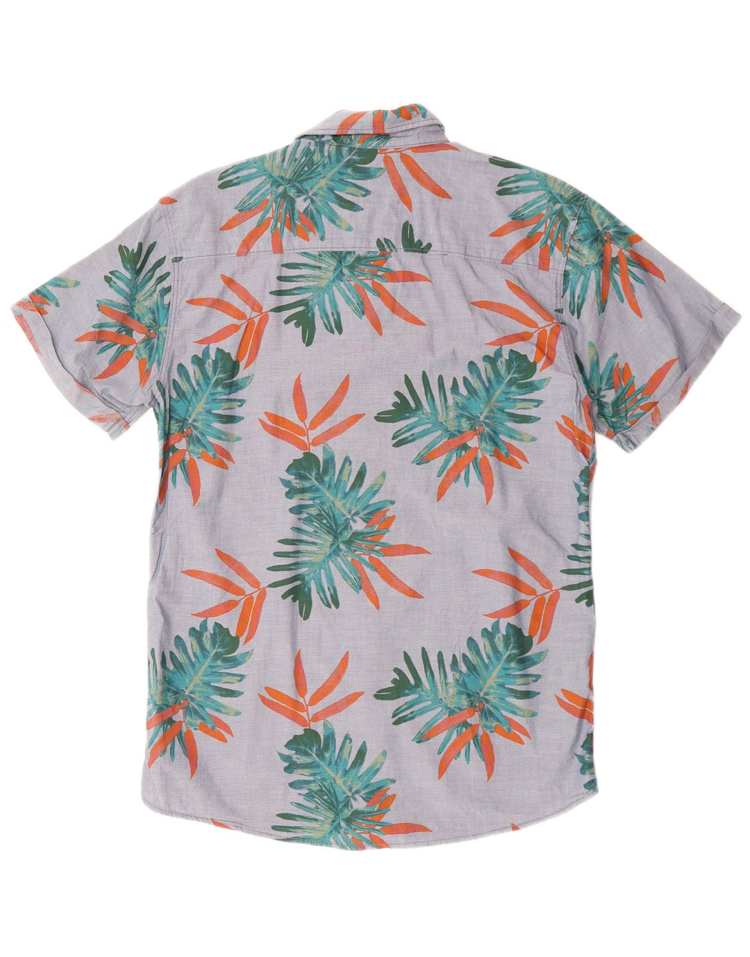 JACK & JONES Hombre Camisa Manga Corta Algodón Floral Gris Medio