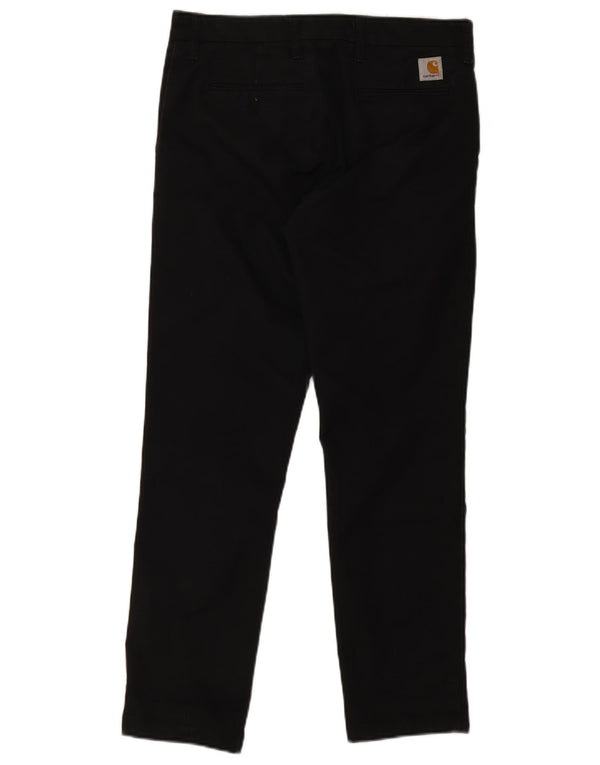 Carhartt Pantalón chino recto Sid para hombre W32 L30 Algodón negro