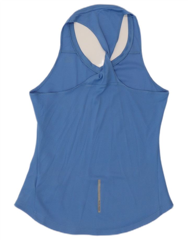 Adidas Mujer Climalite Chaleco Top UK 8/10 Pequeño Azul Poliéster