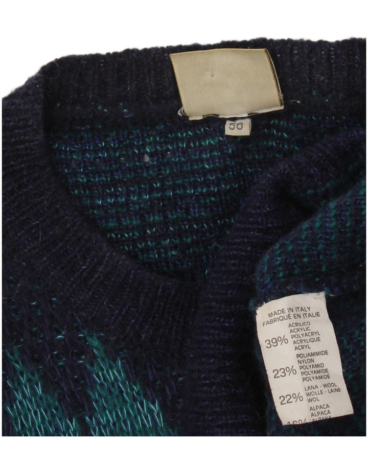 4 CASTELLA Jersey con Cuello Barco para Hombre IT 56 XL Azul Marino Geométrico