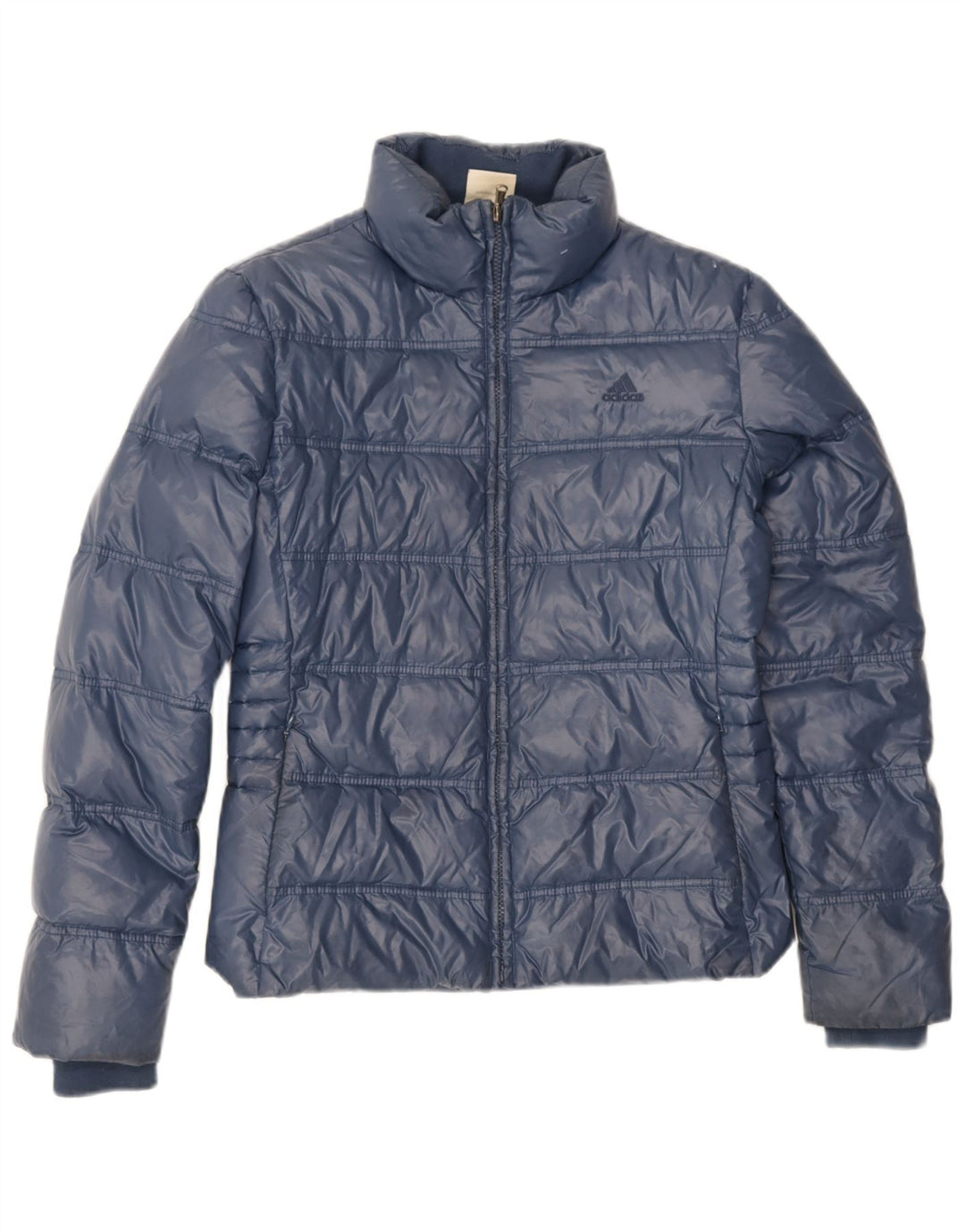 Adidas - Chaqueta acolchada para mujer, talla 40, talla mediana, color azul marino, poliamida