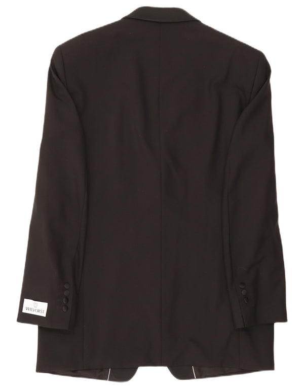 Wilvorst Chaqueta tipo blazer con 1 botón para hombre EU 50 Large Lana negra