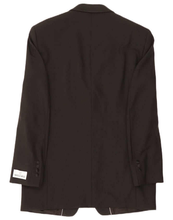 Wilvorst Chaqueta tipo blazer con 1 botón para hombre EU 50 Large Lana negra