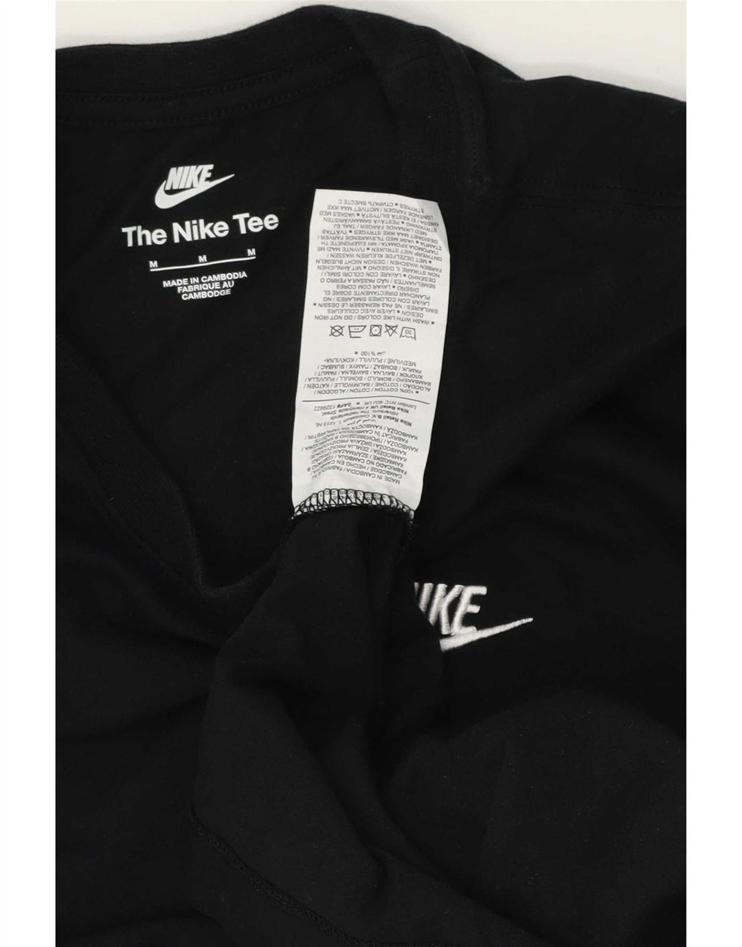 Camiseta Nike Hombre Manga Larga Algodón Negro Mediano