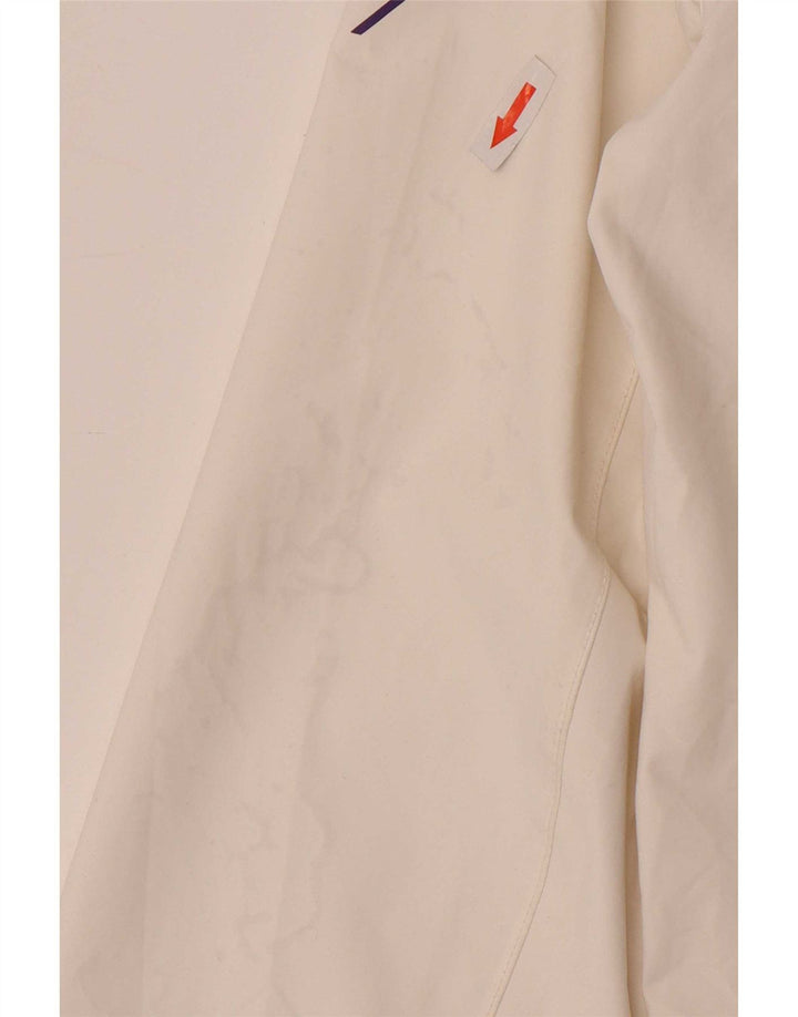 Helly Hansen Chaqueta impermeable con capucha gráfica para mujer UK 10 Small White Polyamide