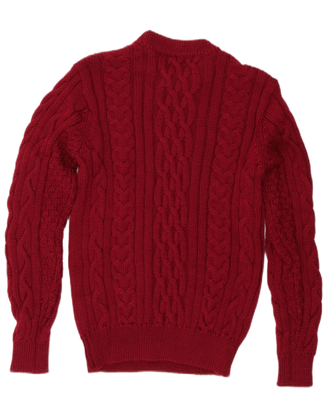 WoolOvers Jersey De Cuello Redondo Para Hombre De Lana Granate Medio