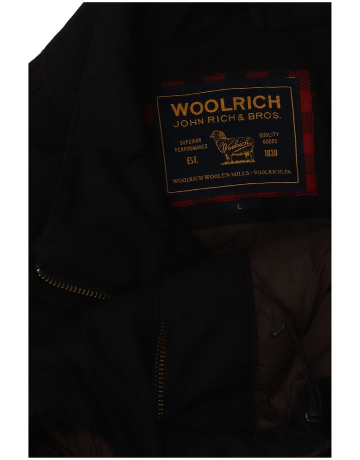 Woolrich Chaqueta militar para hombre Reino Unido 40 Grande Negro