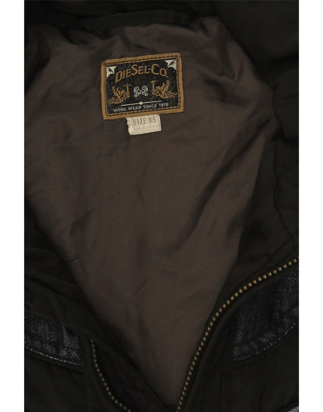 Diesel Chaqueta Acolchada Extragrande con Capucha para Mujer UK 6 XS Negro