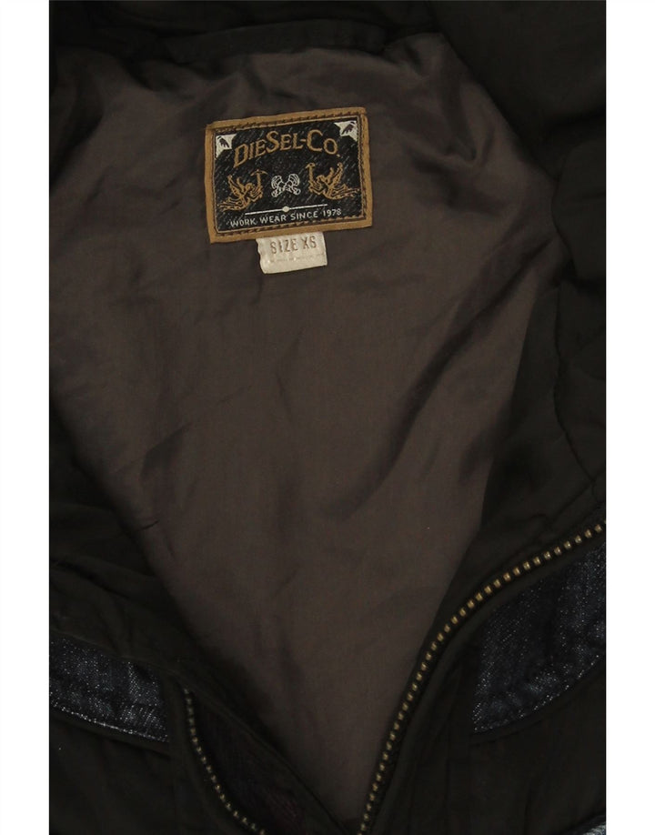 Diesel Chaqueta Acolchada Extragrande con Capucha para Mujer UK 6 XS Negro