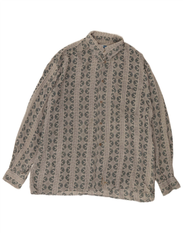 Camisa Mash para hombre de viscosa floral gris grande