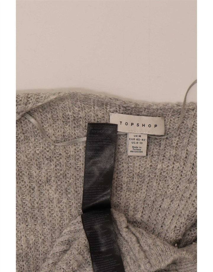 Topshop Suéter tipo cárdigan abierto de gran tamaño para mujer Reino Unido 44 Acrílico gris medio