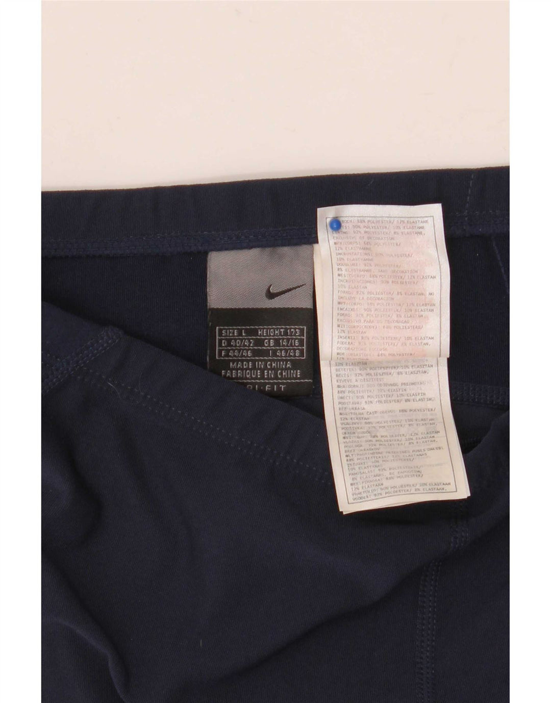 Nike - Leggings capri para mujer, talla 44/16, talla grande, color azul marino, poliéster