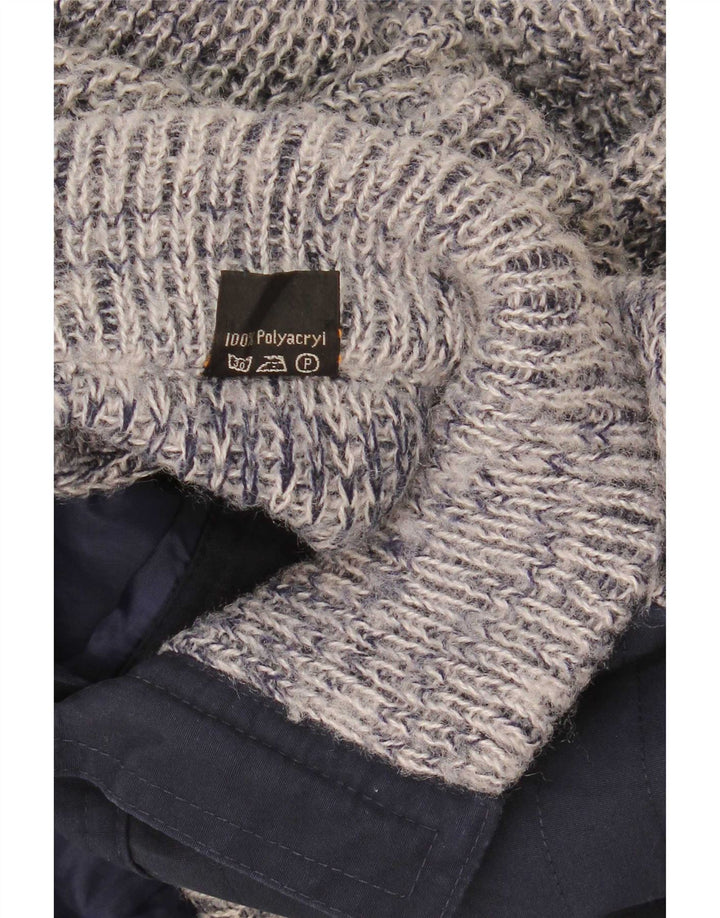 Mark Astor - Cárdigan para hombre, talla pequeña, poliacrílico moteado en azul marino