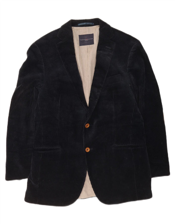 Tommy Hilfiger Chaqueta tipo blazer de pana con 2 botones para hombre IT 48 Azul marino mediano
