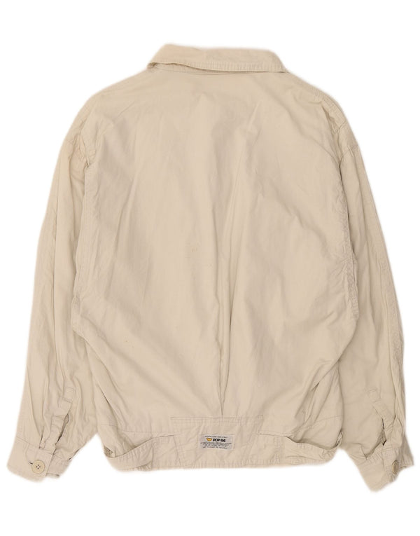 POP 84 Chaqueta bomber para hombre UK 38 Medium Off White Cotton