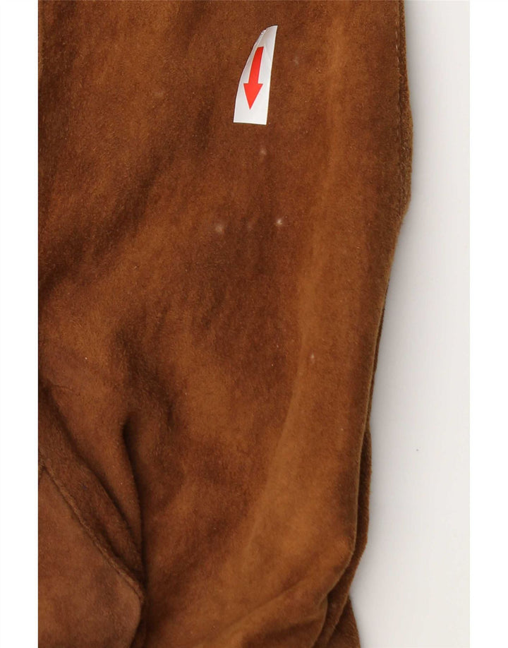 Vintage hombres ante bomber chaqueta IT 50 marrón grande