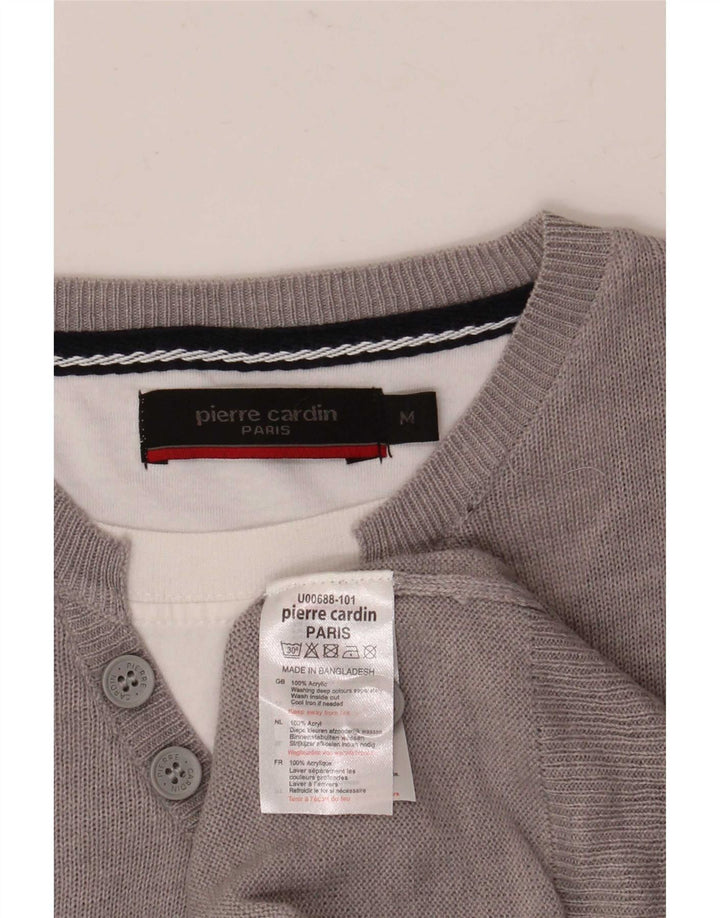 Pierre Cardin Suéter De Cuello Redondo Para Hombre Acrílico Gris Medio