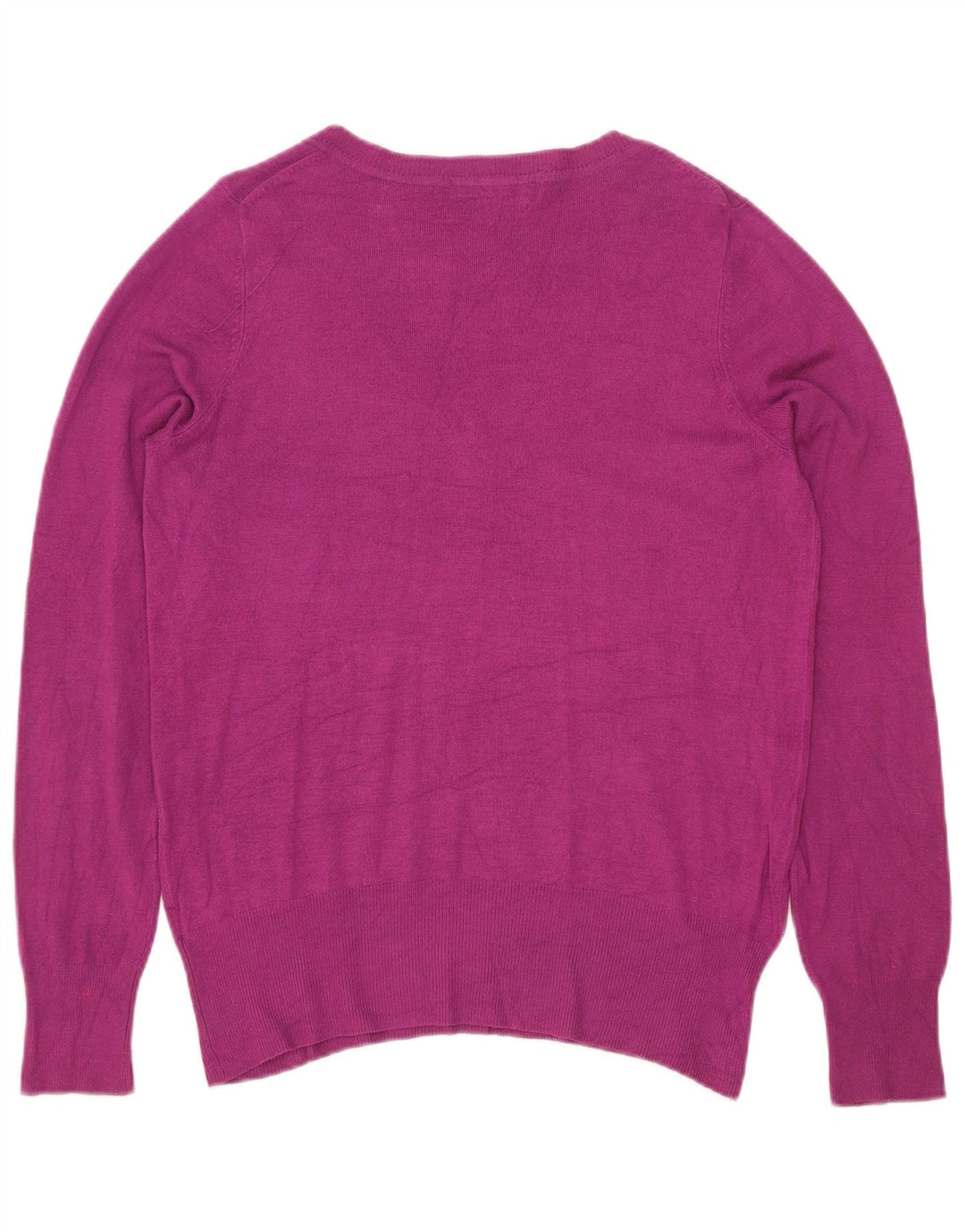 Marks & Spencer Jersey con cuello en V para mujer UK 44 Viscosa granate mediana