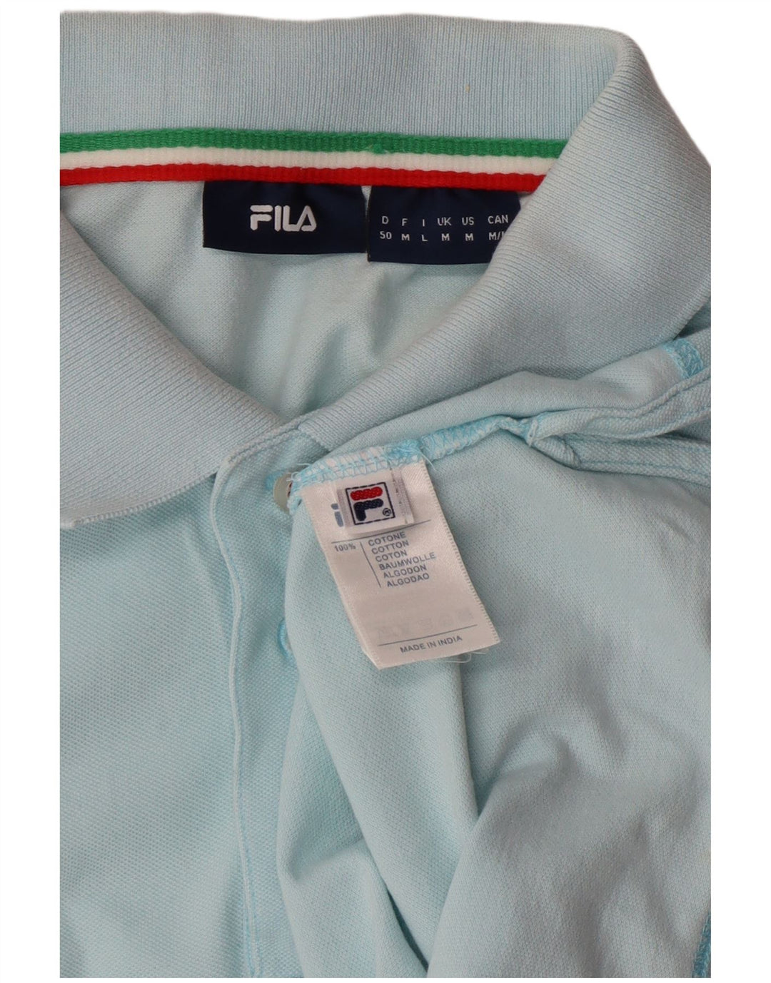 Polo Fila Hombre Algodón Azul Medio