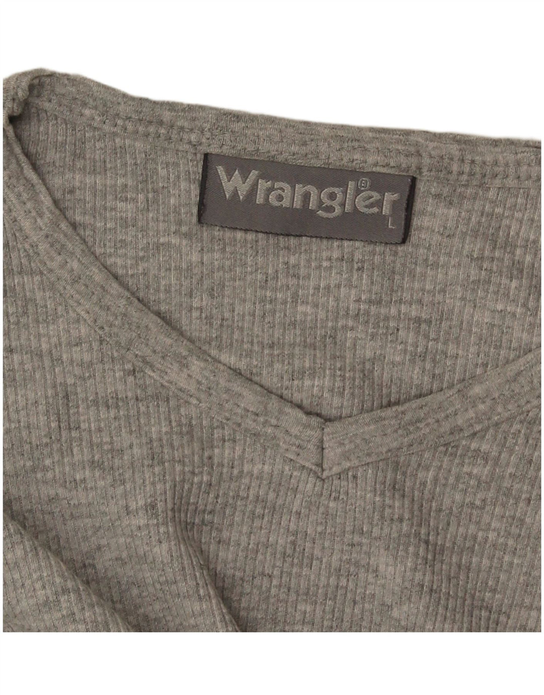 Wrangler Mujer Top Manga Larga UK 44 Grande Gris